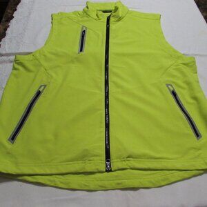 ZERO RESTRICTION Double Zip Yellow Vest Size XL